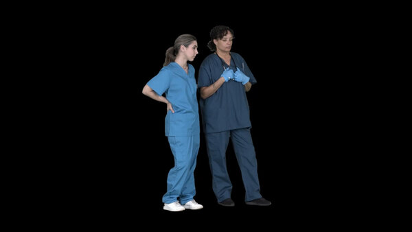 General Workers Nurse Duo 1 Eye Level 2 vfx asset stock footage