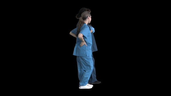 General Workers Nurse Duo 1 Eye Level 3 vfx asset stock footage