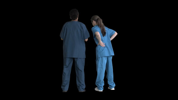 General Workers Nurse Duo 1 Eye Level 5 vfx asset stock footage