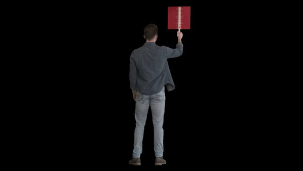 Protesters Protester Sign 2 Eye Level 5 vfx asset stock footage