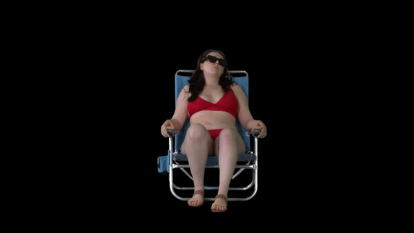 Beach Extras Sitting 1 Eye Level 1 vfx asset stock footage