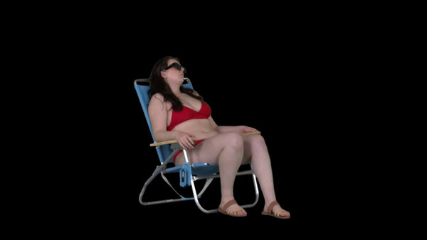 Beach Extras Sitting 1 Eye Level 2 vfx asset stock footage