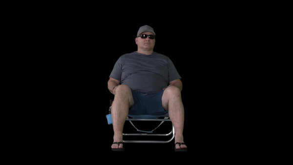 Beach Extras Sitting 2 Eye Level 1 vfx asset stock footage