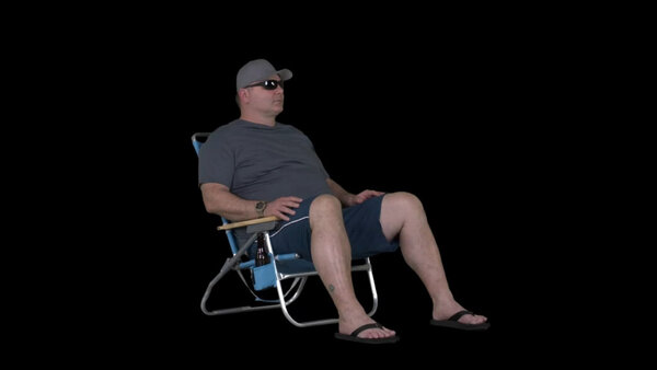 Beach Extras Sitting 2 Eye Level 2 vfx asset stock footage