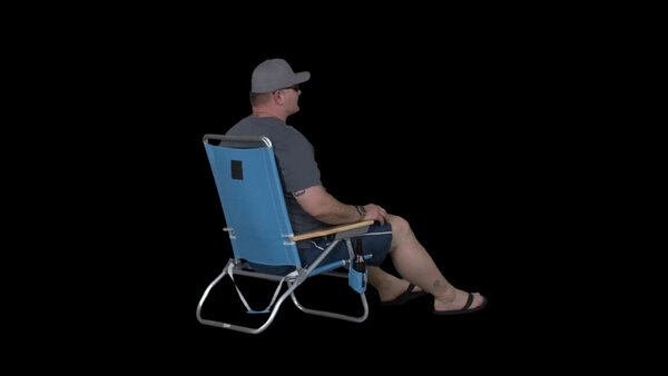 Beach Extras Sitting 2 Eye Level 4 vfx asset stock footage