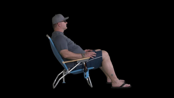 Beach Extras Sitting 2 Eye Level 3 vfx asset stock footage