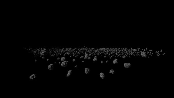 FREE - Asteroids Asteroid Field 6 vfx asset stock footage