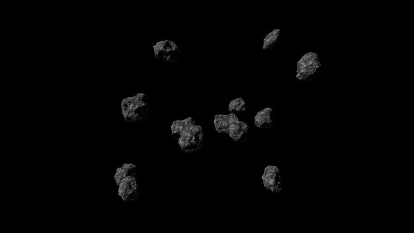 FREE - Asteroids Small Group 1 vfx asset stock footage