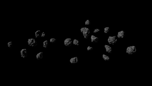 FREE - Asteroids Small Group 2 vfx asset stock footage