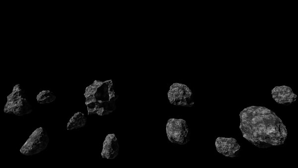 FREE - Asteroids Small Group 3 vfx asset stock footage