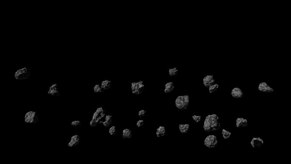 FREE - Asteroids Small Group 4 vfx asset stock footage