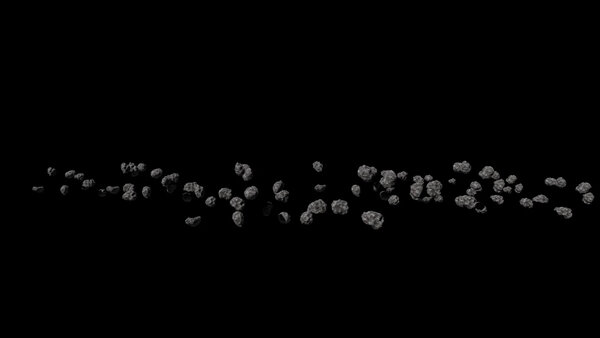 FREE - Asteroids Small Group 6 vfx asset stock footage