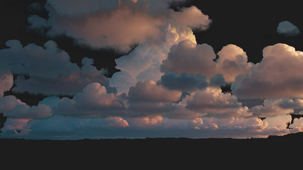 Cumulus Cloudscapes 60 Sunset Cumulus Cloudscapes vfx asset stock footage