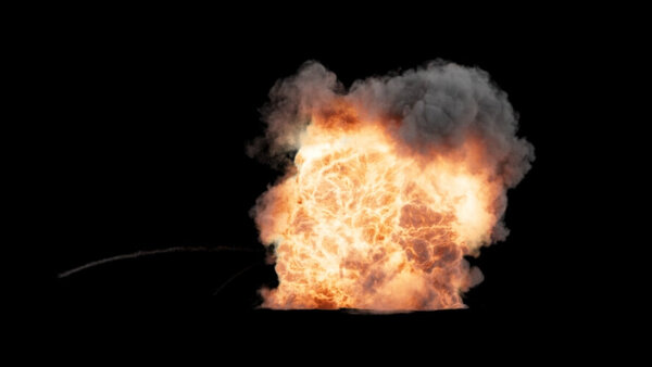 Directional Explosions Directional Explosion At Cam 1 vfx asset stock footage