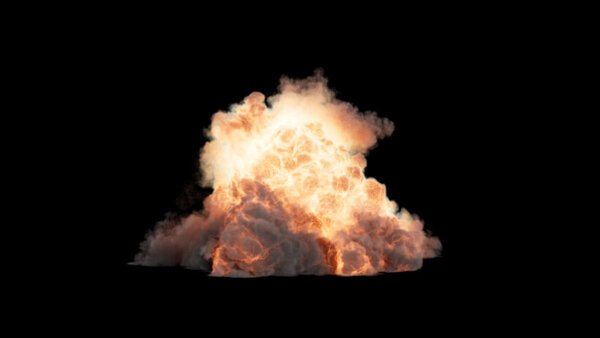 Directional Explosions Directional Explosion At Cam 2 vfx asset stock footage