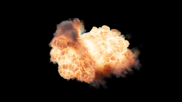 Directional Explosions Directional Aerial Explosion Side 2 vfx asset stock footage