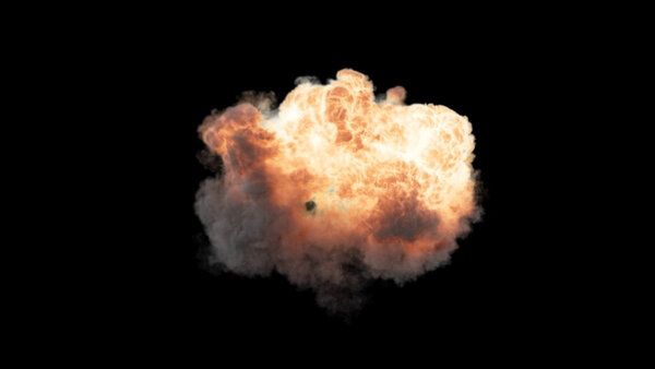 Directional Explosions Directional Aerial Explosion Angled 2 vfx asset stock footage