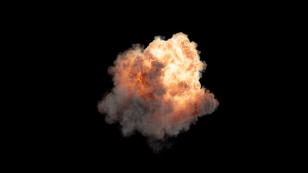 Directional Explosions Directional Aerial Explosion At Cam 2 vfx asset stock footage