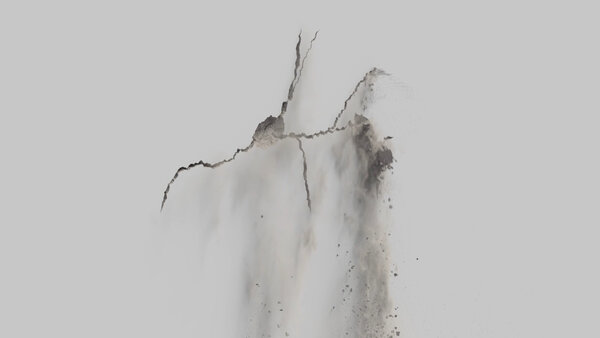 Concrete Wall Cracks Angled Horizontal Crack 03 vfx asset stock footage