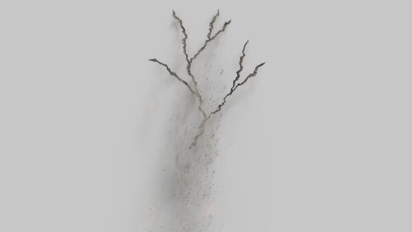 Concrete Wall Cracks Vertical Crack 03 vfx asset stock footage