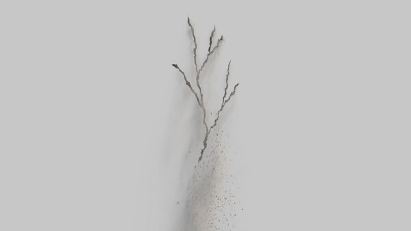 Concrete Wall Cracks Angled Vertical Crack 03 vfx asset stock footage