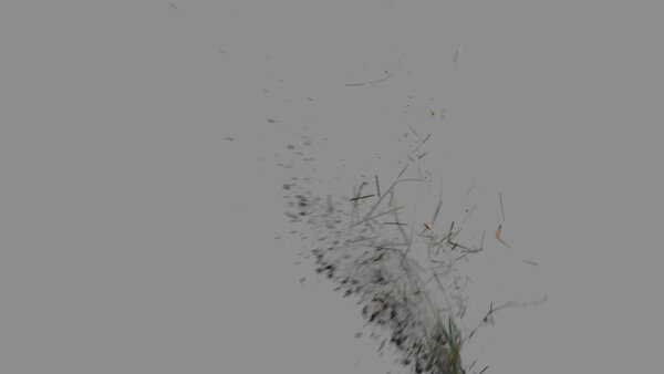 Grass & Leaves Bullet Hits Angled Grass Hit 1 vfx asset stock footage