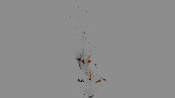 Grass & Leaves Bullet Hits Slow Motion Leaves Hit 1 vfx asset stock footage