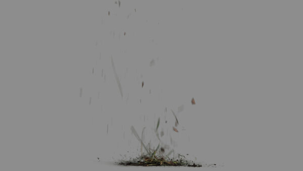 Grass & Leaves Bullet Hits Grass Debris Landing 2 vfx asset stock footage