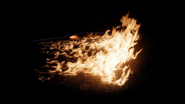 Fire Ignitions Ignition Away From Cam 1 vfx asset stock footage
