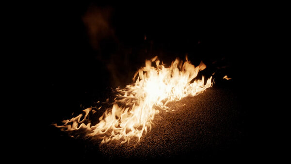 Fire Ignitions Ignition Away From Cam 3 vfx asset stock footage