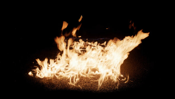 Fire Ignitions Ignition Away From Cam 4 vfx asset stock footage