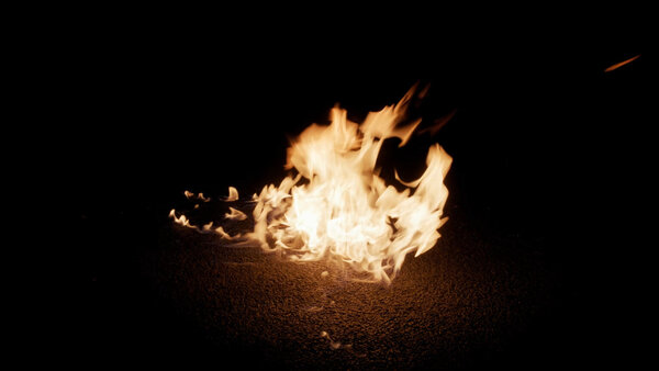 Fire Ignitions Ignition Away From Cam 7 vfx asset stock footage