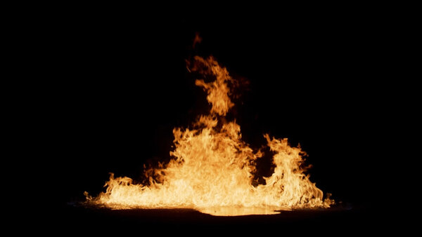 Ground Fire Vol. 3 Slo-Mo Large Ground Fire Front 1 vfx asset stock footage