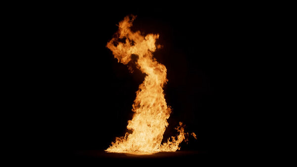 Ground Fire Vol. 3 Slo-Mo Large Ground Fire Front 3 vfx asset stock footage