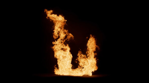 Ground Fire Vol. 3 Slo-Mo Large Ground Fire Front 4 vfx asset stock footage