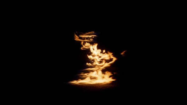 Ground Fire Vol. 3 Fire Trail Back to Front 1 vfx asset stock footage