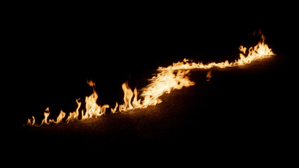 Ground Fire Vol. 3 Fire Trail Diagonal 4 vfx asset stock footage
