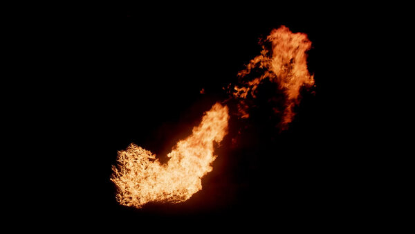 Ground Fire Vol. 3 Slo-Mo Large Fire High 1 vfx asset stock footage
