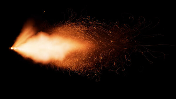 Muzzle Flashes Vol. 3 M4 Carbine Side Automatic 2 vfx asset stock footage