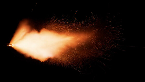 Muzzle Flashes Vol. 3 M4 Carbine Side Semi-Auto 1 vfx asset stock footage