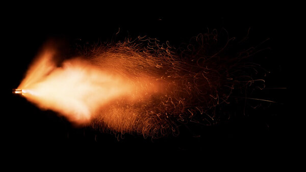 Muzzle Flashes Vol. 3 M4 Carbine Side Semi-Auto 2 vfx asset stock footage