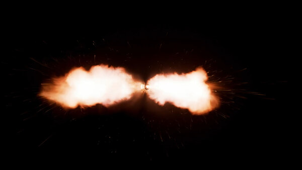 Muzzle Flashes Vol. 3 HK416 Angled Semi-Auto 1 vfx asset stock footage