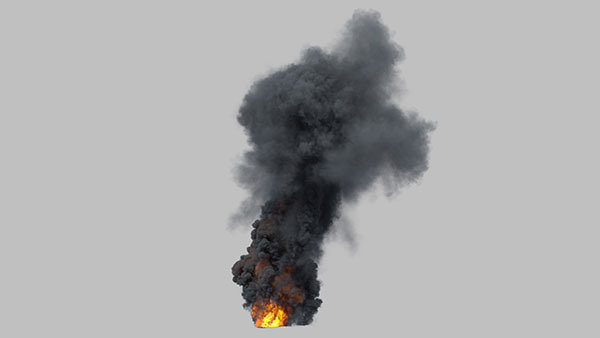 Large Scale Smoke Plumes Vol. 2 Fiery Smoke Plume 1 vfx asset stock footage