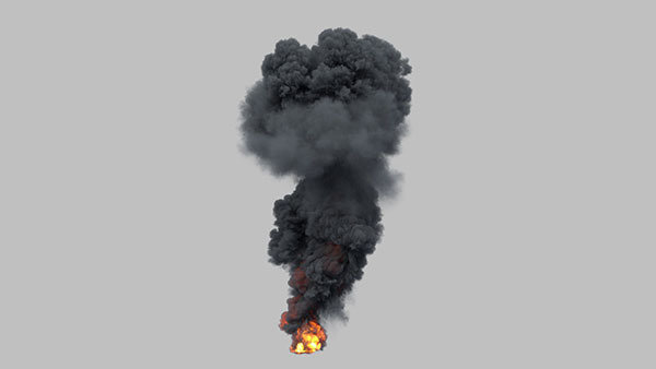 Large Scale Smoke Plumes Vol. 2 Fiery Smoke Plume 2 vfx asset stock footage