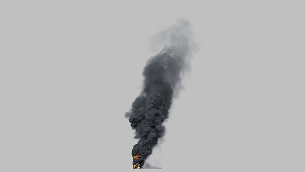 Large Scale Smoke Plumes Vol. 2 Fiery Smoke Plume 4 vfx asset stock footage