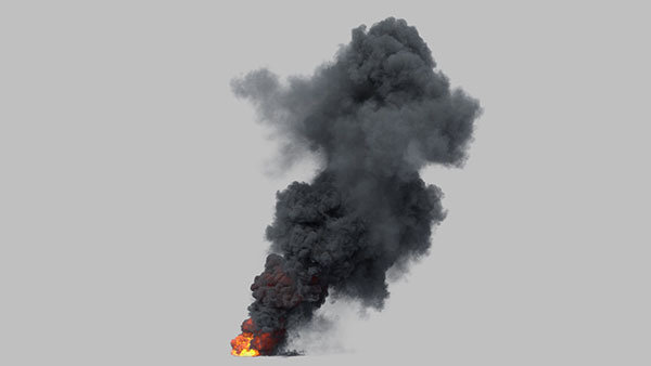 Large Scale Smoke Plumes Vol. 2 Fiery Smoke Plume 6 vfx asset stock footage