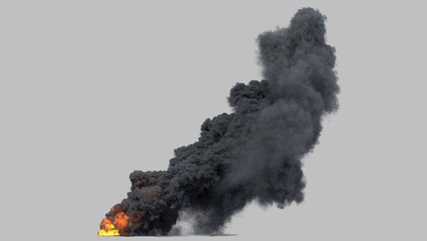 Large Scale Smoke Plumes Vol. 2 Fiery Smoke Plume 8 vfx asset stock footage