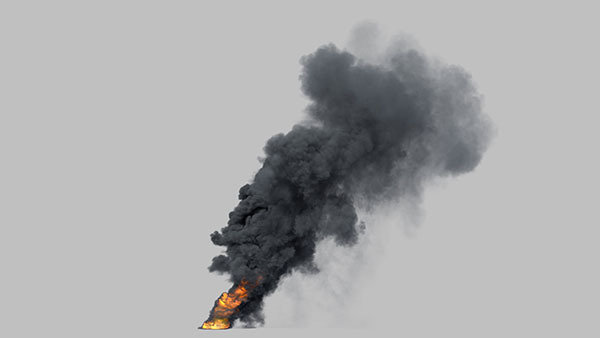 Large Scale Smoke Plumes Vol. 2 Fiery Smoke Plume 9 vfx asset stock footage