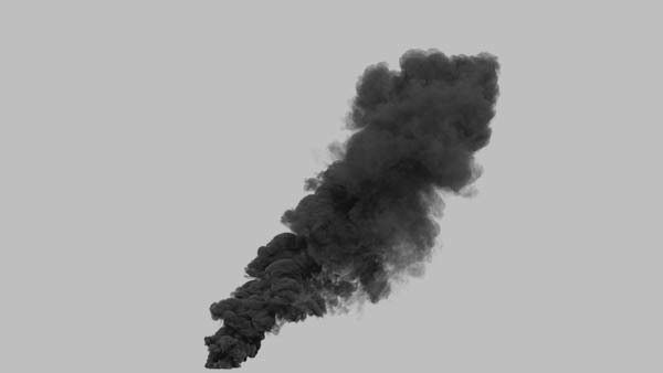 Large Scale Smoke Plumes Vol. 1 Windy Smoke Plume 1 vfx asset stock footage