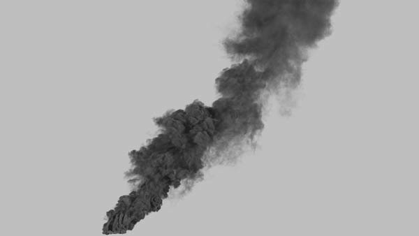Large Scale Smoke Plumes Vol. 1 Windy Smoke Plume 6 vfx asset stock footage